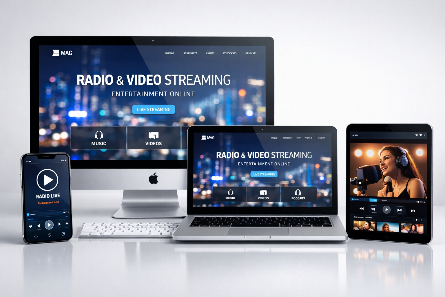 Dise&ntilde;o Web Multiplataforma APPs Radio Video Argentina